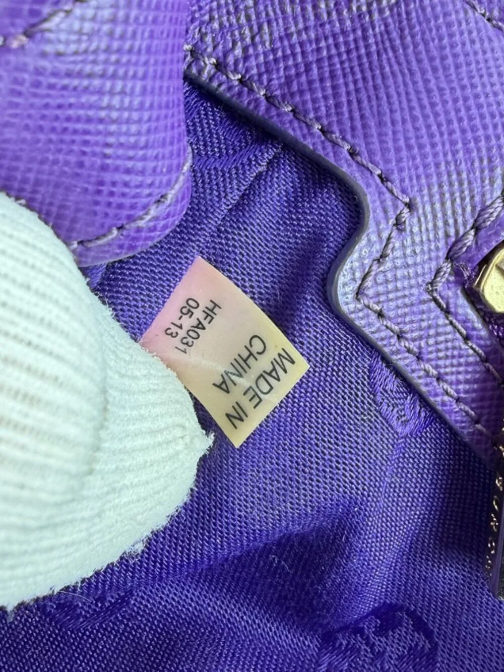 TORY BURCH Robinson Purple Saffiano Leather Crossbody Shoulder Bag